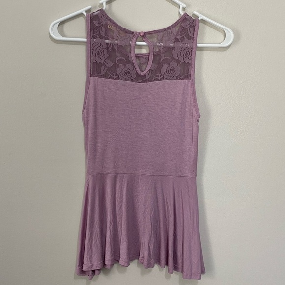 Kirra lavender purple peplum with lace XSmall - Picture 5 of 6